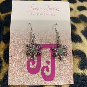 Silver Snowflake Earrings